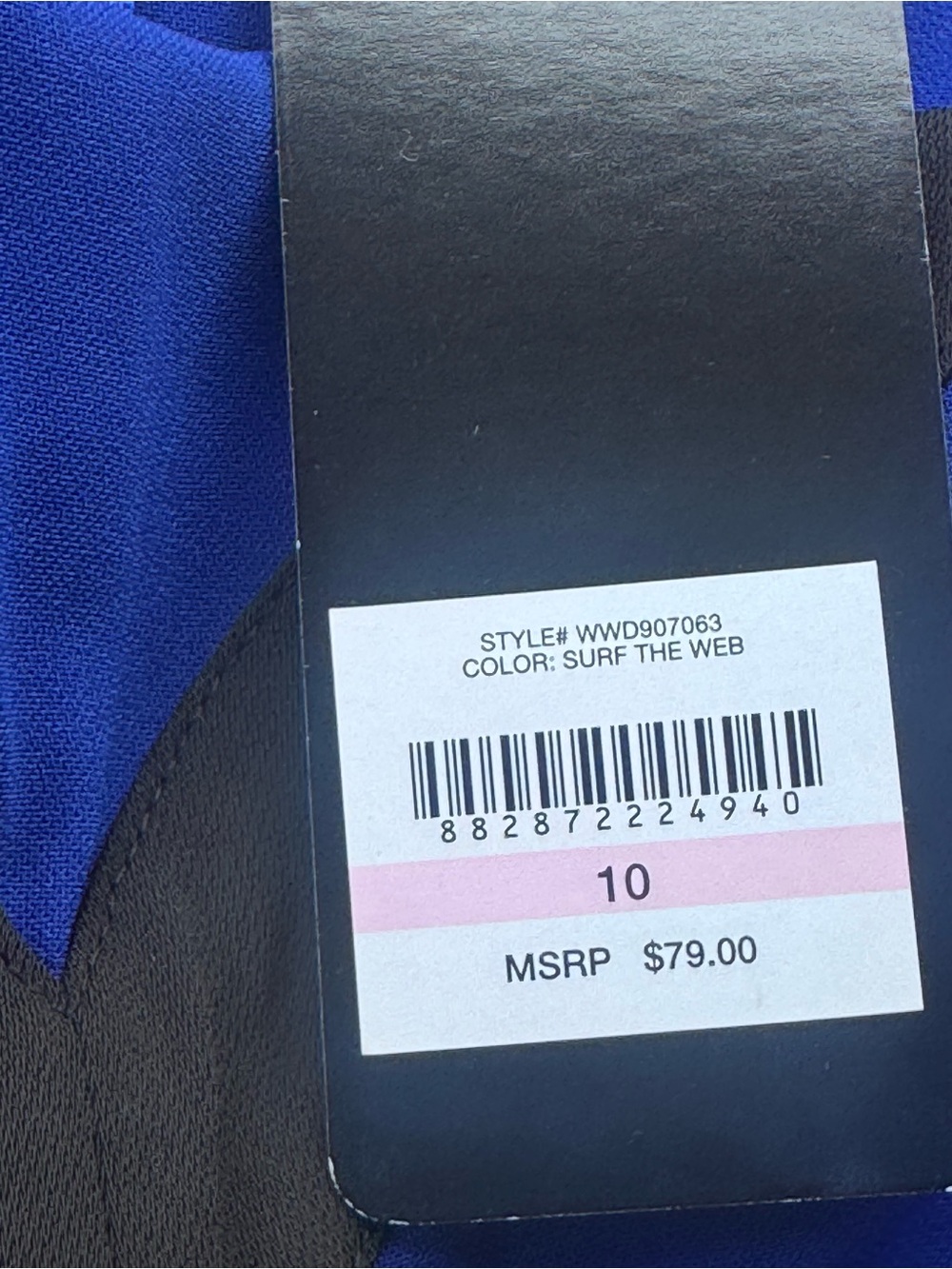 Bebe Blue Contrast Trim Strappy Midi Dress Y2K Glam Size 10 - Picture 8 of 9